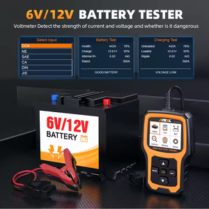 ANCEL AD410 PRO kod okuyucu & pil Test cihazı 2 In 1 OBD2 araba teşhis araçları marş araba ve motosiklet için şarj testi - Product Image 6