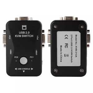 USB <strong>KVM</strong> <strong>Switch</strong> 2 Port VGA <strong>Switch</strong> Box 2 in <strong>1</strong> Out USB 2.0 <strong>KVM</strong> Mouse Keyboard Switcher HD 1080P VGA Splitter Box Sharing <strong>Switch</strong>
