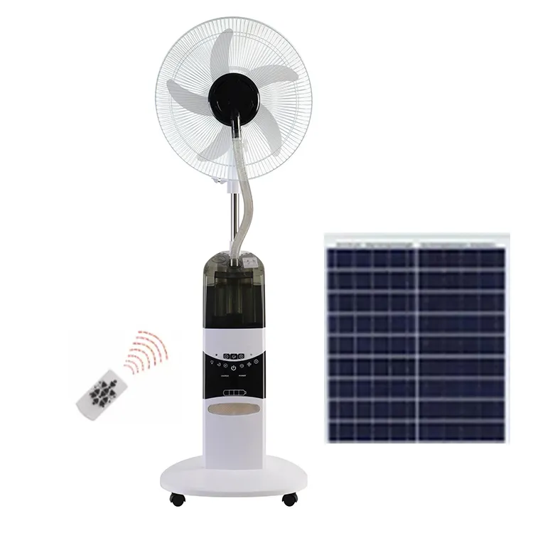 Ventilatore solare ricaricabile con ventola di raffreddamento ad aria elettrica ricaricabile con getto d'acqua