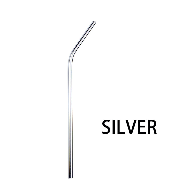 215*6bend silver straw