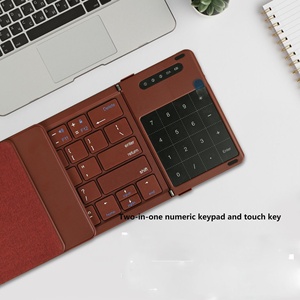 Ultra Thin Mini Portable Wireless Blue Tooth Folding <strong>Keyboard</strong> Touchpad Numeric <strong>Function</strong> Dual-mode <strong>Computer</strong> Mobilephone <strong>Keyboard</strong>