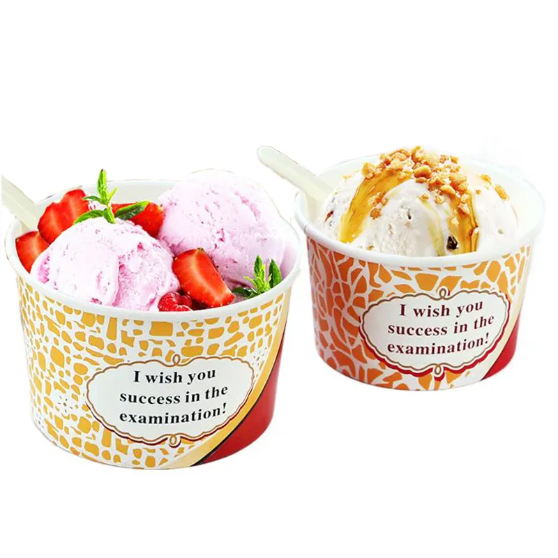 Copo de sorvete impresso personalizado, copo de sorvete de helado e sorvete com copo, venda quente, 2023