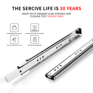 SNEIDA 53mm Heavy-Duty Drawer Slide Series 125kg for Kitchen Tool Cabinet Medical File Outdoor Pull-Out Extension <strong>Platform</strong> - Product Image 4