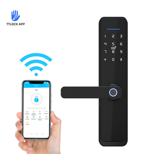 Smart Home Hotel Türschloss mit WIFI Finger abdruck Digitale Tastatur Touchscreen Fernbedienung Cloud-Speicher optionen über App - Product Image 3