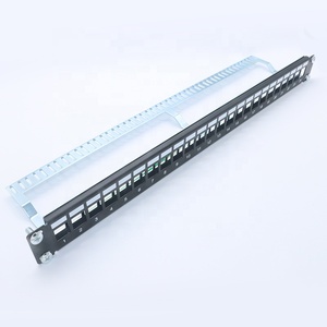 1U冷轧钢19 ''24端口48端口网络布线带接地线的空白配线架CAT6 - Product Image 2