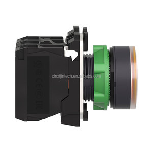 Schneider Automatische Steuert asten Schlüsselsc halter knopf XB5AW35M5-240 V -1NO 1NC Gelber Kippschalter Druck rück stell schlüssel mit Licht - Product Image 2