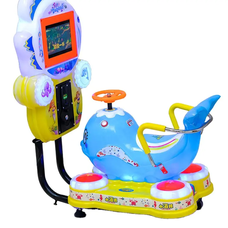 LYER3071 Dolphin coin operated kiddie cars, fenced coin operated games cars shopping mall, MP5 cheap kiddie rides on stock