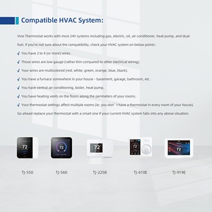 Termostato intelligente HVAC TJ-560 termostato Touch Screen a controllo Tuya programmabile - Product Image 6