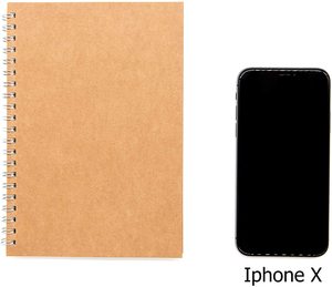 Taccuino del diario dei blocchetti per appunti rilegati filo del taccuino di schizzo in bianco del taccuino a spirale della copertina morbida - Product Image 4