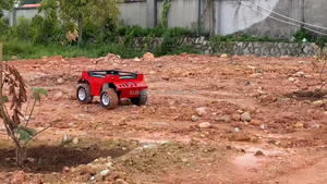 Gelişmiş Off Road küçük UGV şasi Robot platformu bağımsız süspansiyon özelleştirilmiş programlanabilir 4 tekerlekler düz UGV araç - Product Image 5