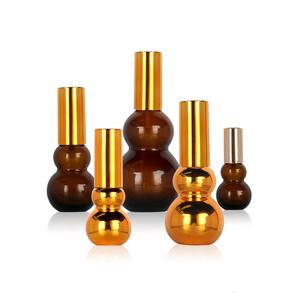 10ml 15ml 20ml 30ml 50ml 100ml Shiny Electroplate Gold <strong>Gourd</strong> Glass Dropper Bottles for Essential <strong>Oil</strong> - Product Image 5