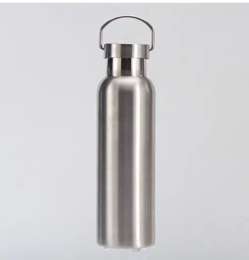 Botella de agua de acero inoxidable 304 de doble pared de sublimación de boca ancha diseño personalizado impresión PU tapa termo