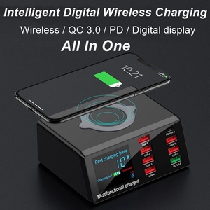 EONLINE 100W <strong>Multi</strong> USB Phone Charger Type C <strong>Adapter</strong> for Phone Samsung Fast Wireless Chargers LED USB C Charger Multiple - Product Image 3