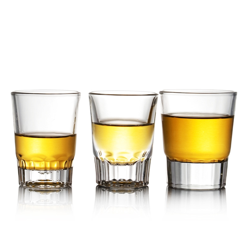 2oz 2.5oz 3oz wine glass thick bottom spirit glass wholesale shot glass