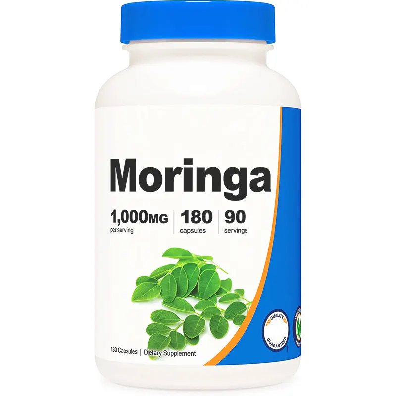 Cápsula de extracto de hoja de Moringa para adelgazamiento, suplemento deportivo de magnesio y proteína de hierro