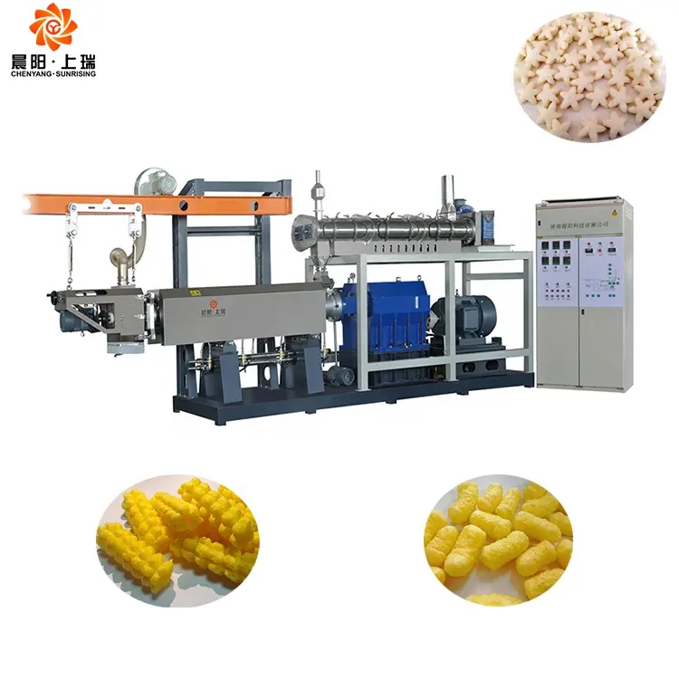 Corn Sticks Snacks Kaasbal Voedselverwerking Maken Gepofte Snack Food Fabricage Machine Extruder