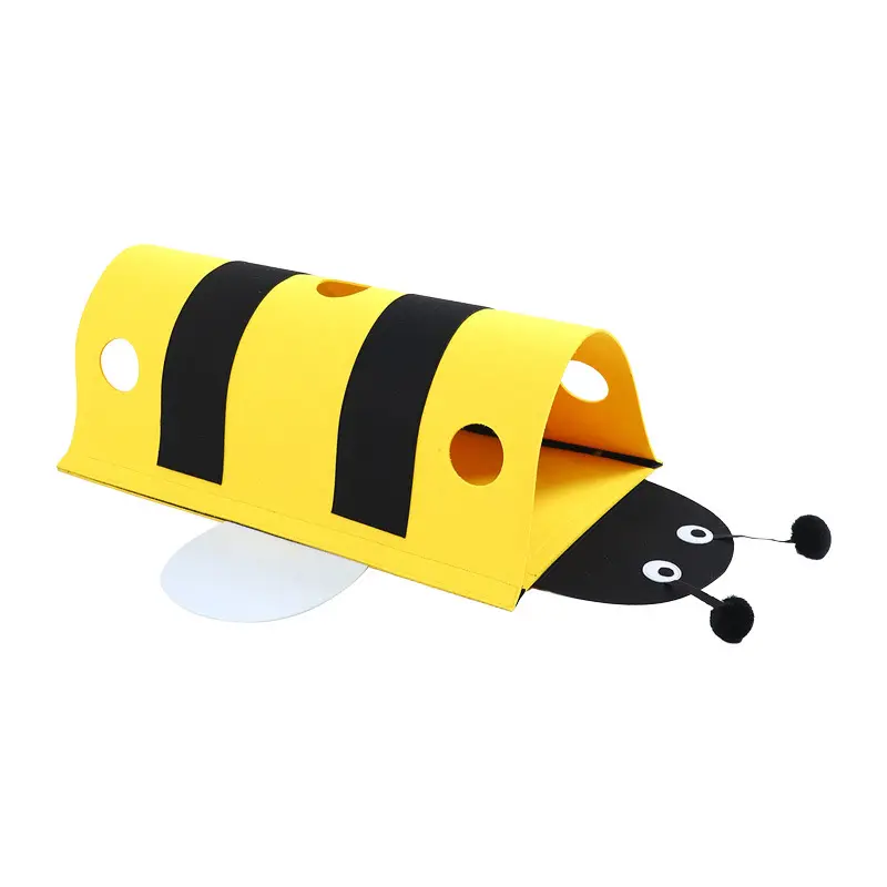 Có thể tháo rời thẳng xi lanh ong cảm thấy Mèo Đường hầm ma thuật Sticker thoáng khí cắn kháng openwork tương tác mèo đồ chơi