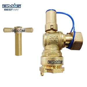 BMAG DN15 PN16 1/2 "-2" açı tipi Antifraud kilitlenebilir pirinç küresel su vanası kilitlenebilir su sayacı vana ile anahtar - Product Image 4