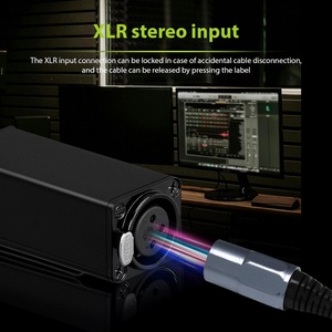 Amplificador de monitor en la oreja Amplificador de auriculares estéreo portátil con entrada XLR Enchufe de ajuste de volumen de salida de 3,5mm