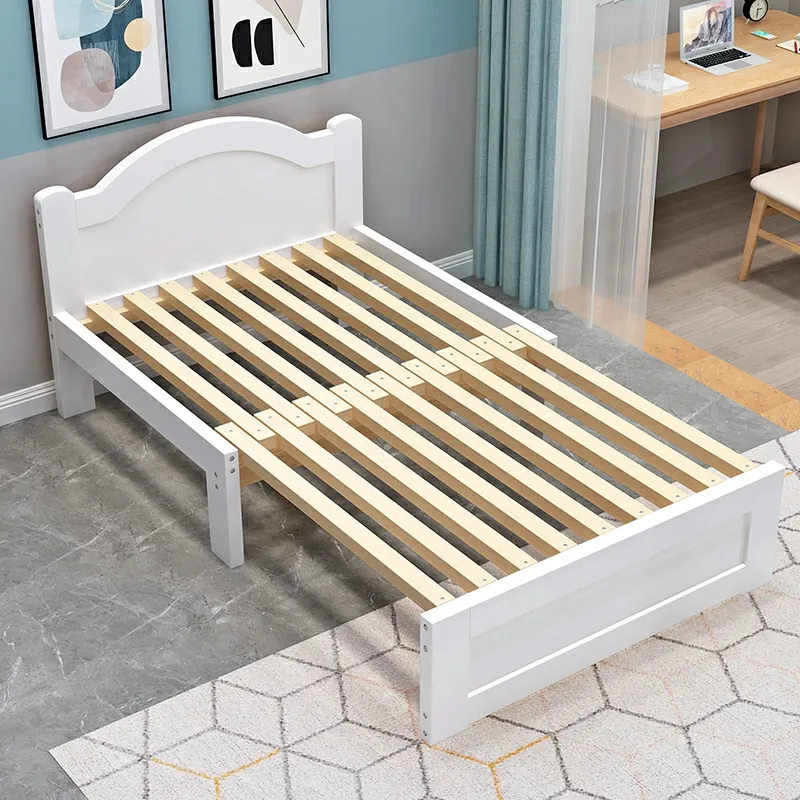 Cama infantil dobrável de madeira, cama dobrável de madeira sólida para meninos e meninas, mobiliário infantil