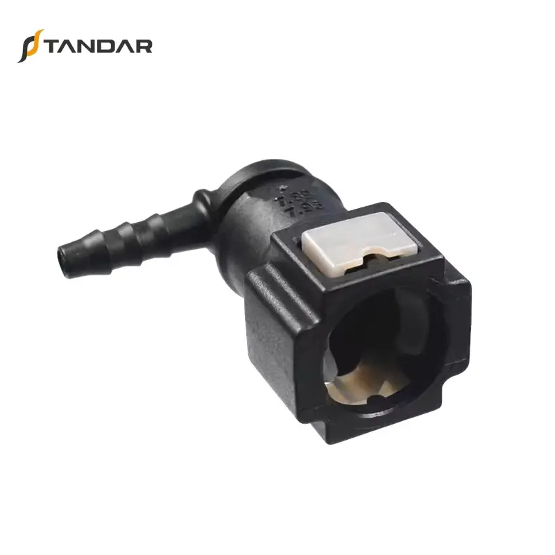 Quick Connector 6.3mm 90 Degrees Sae 1/4 Nylon Fuel Connector Hose Connection Auto Parts Fuel Hose Pipe Quick Connector