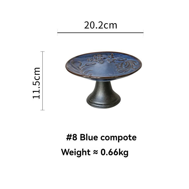 Assiette haute de 8 pouces - Bleu