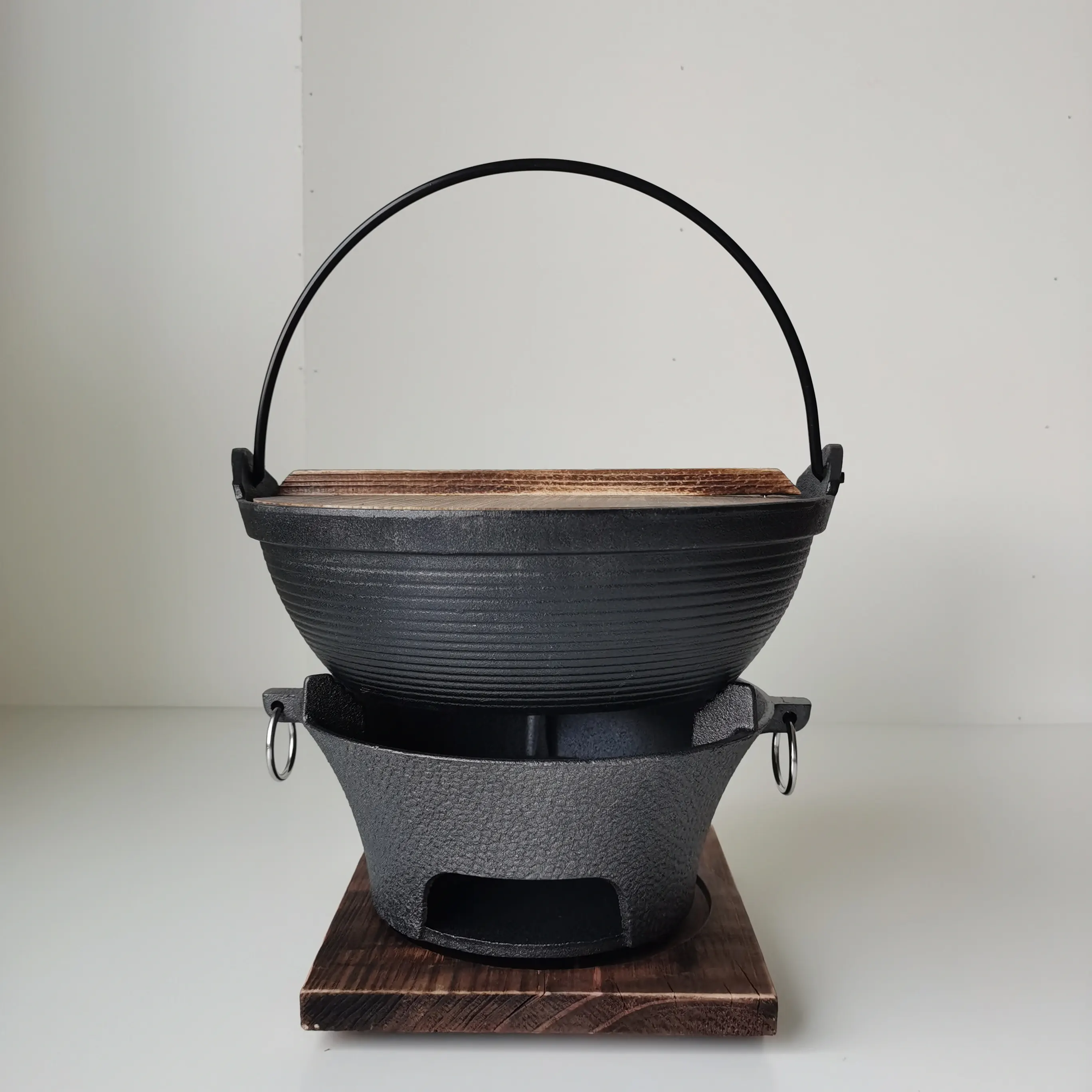 すき焼き鋳鉄スープ鍋調理器具ハンドル付き