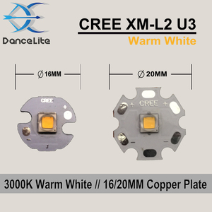 DIY 16มม./20มม. แผ่น1XCREE XML2 XPL XHP50 XHP35 LED Emitter ชิป3000K/4500K/6500K LEDs ลูกปัด - Product Image 3