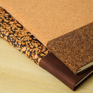 A5 <span class=keywords><strong>Notebook</strong></span> Vintage con punto caffè copertura in sughero eco-friendly in pelle riciclata diario per la nota di prendere regalo