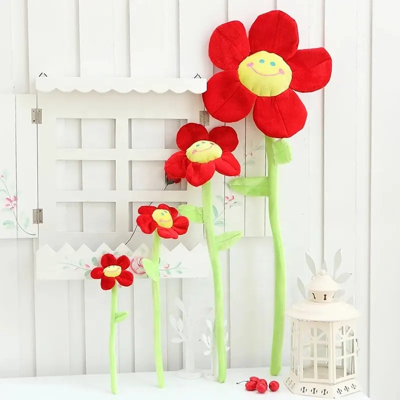 wholesale plush smile flowers at different size