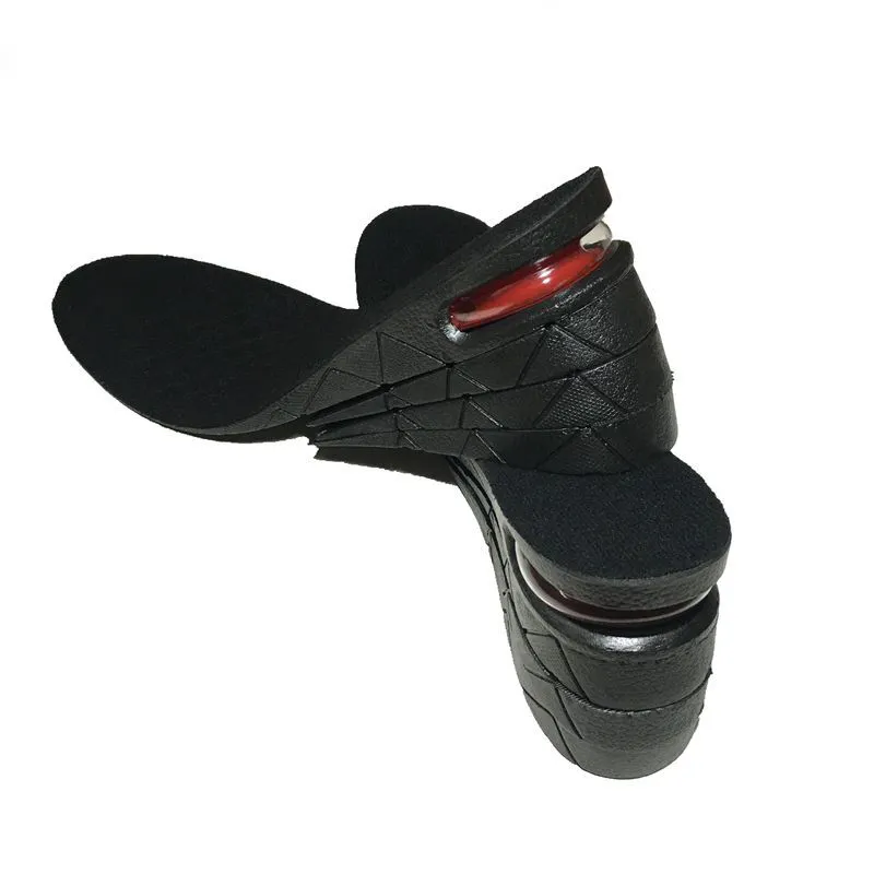 売れ筋4層9cm高靴見えない黒高さ増加靴インソールクッション高さリフティング男性用