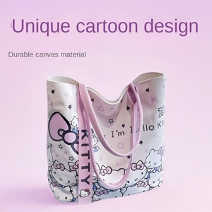 Tùy chỉnh HelloKitty phim hoạt hình túi vải tốt nghiệp Túi Quà lưu trữ dễ thương tất cả các trận đấu Vai Tote Túi - Product Image 2