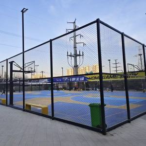 13フィート14フィート高サッカーフィールドフェンス売れ筋ワイヤーメッシュスタジアムPVC亜鉛メッキワイヤーメッシュフェンス照明設備 & ゲート - Product Image 1