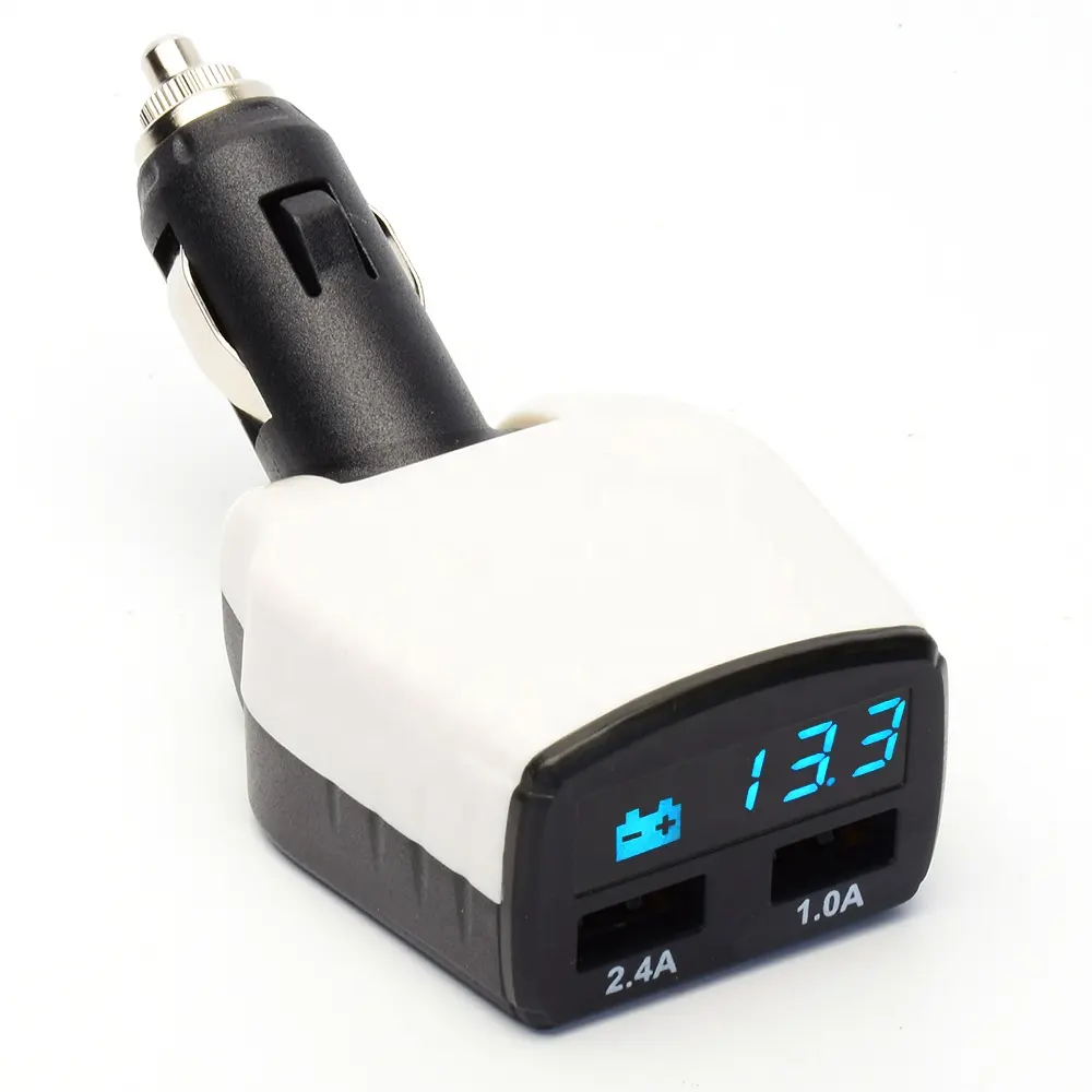 12V Auto Battery Monitor mit 2 USB-Anschlüssen Batterie tester Test Autobatterie Spannung