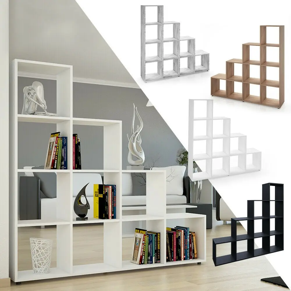 Estantería grande de madera para sala de estar, estantería moderna de diseño de estilo europeo para biblioteca