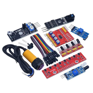 Detector infrarrojo de cuatro carreteras, línea de transmisión de seguimiento, módulo de Sensor de evitación de obstáculos para Robot de coche Diy