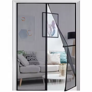Ventana de mosquitera de cierre automático de alta calidad con imanes resistentes y pantalla de puerta de malla para insectos/puerta de mosquitera magnética