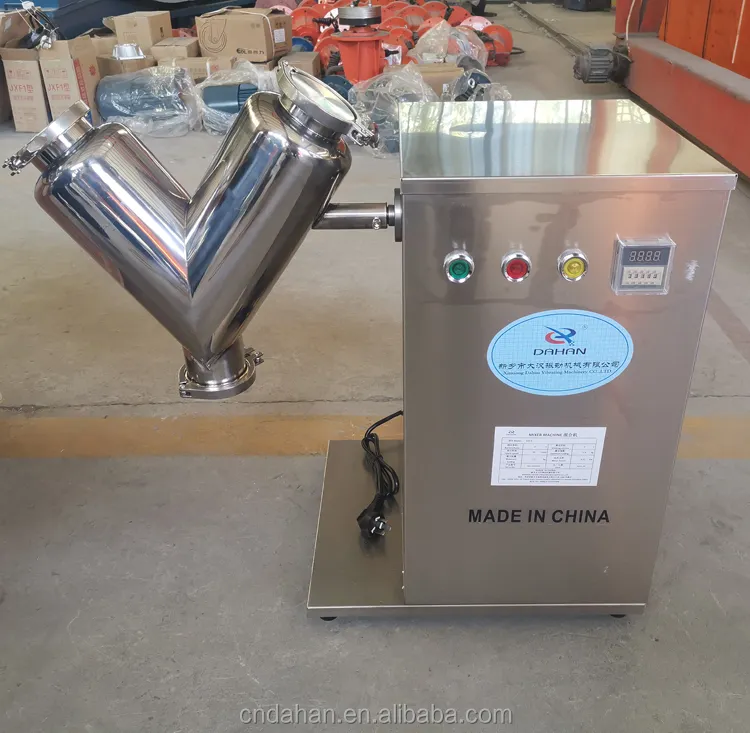 Dhan-mezclador Industrial v, máquina mezcladora de polvo v, equipo de mezcla de químicos