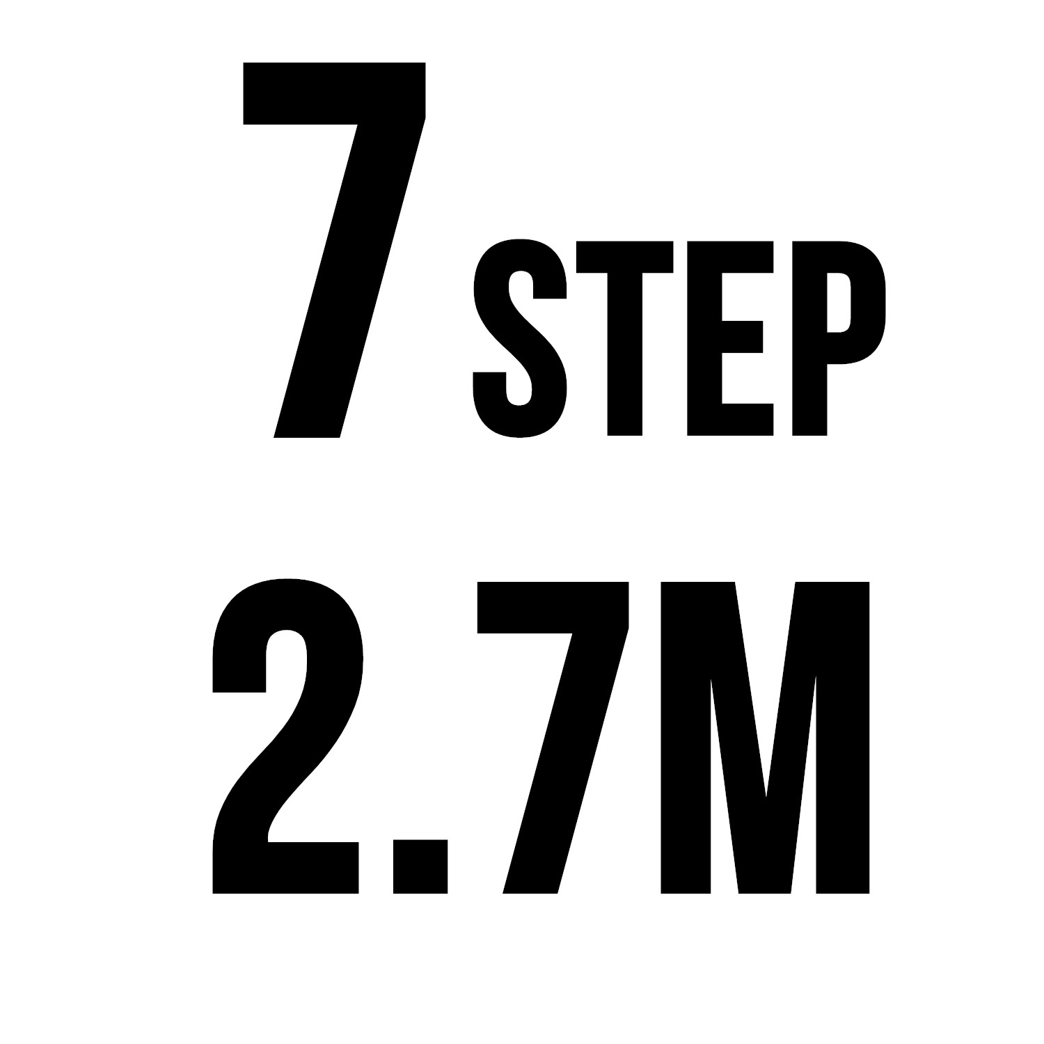 7 marches Longueur 2,7 m