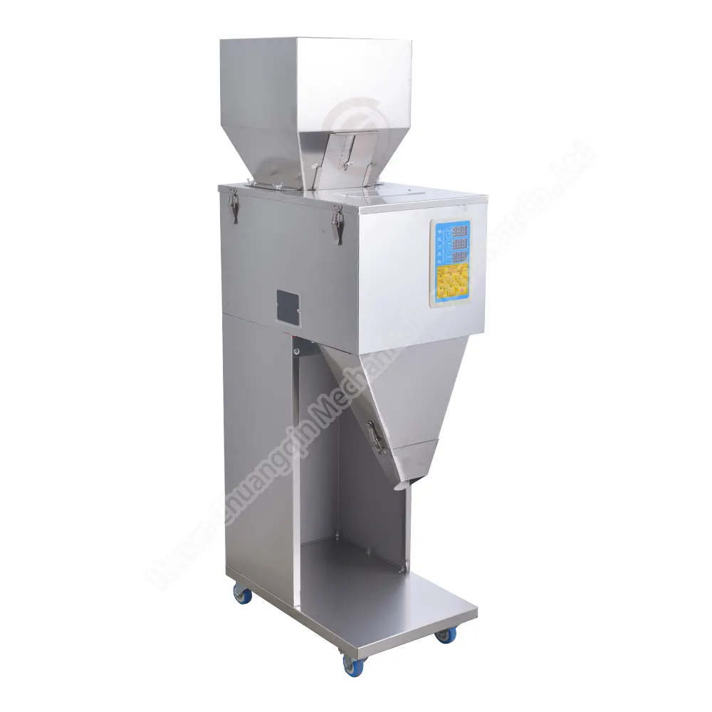 آلة تعبئة وتغذية وحبوب القهوة الأوتوماتيكية للحقائب الزجاجات شبه الأوتوماتيكية لتوزيع المسحوق والوزن