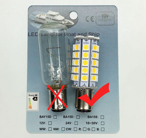 24V BAY15d 46SMD 6W süngü LED deniz ampul BA15d navigasyon deniz 10-30V 12V lamba ışığı ampul en parlak - Product Image 3