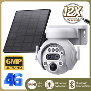 Cámara CCTV de seguridad solar de vigilancia de granja Cámara de batería solar de doble lente de 6MP con tarjeta Sim de 4GB - Product Image 2