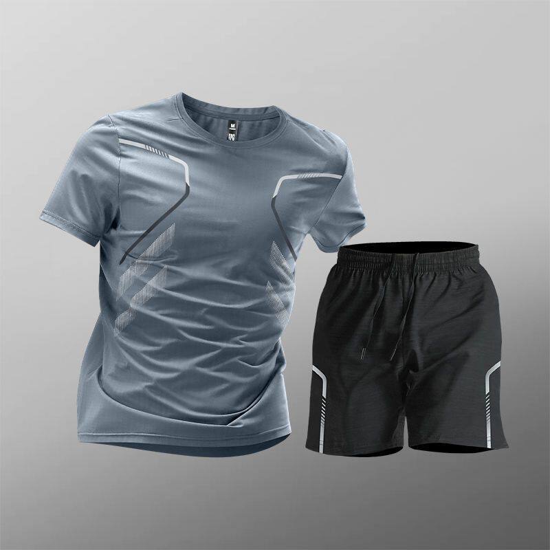 Grey Short Sleeve Sport Set