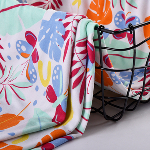 Bán Buôn Tùy Chỉnh Hoa Lá Dệt Kim Polyester Spandex Căng In Vải Cho Quần Áo - Product Image 6