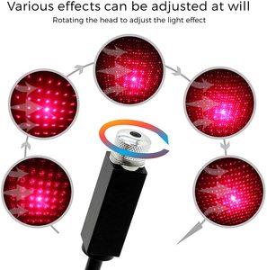 USB Port Starry Sky Projector Lens <strong>Led</strong> Light High Bright Neon Auto Atmosphere Lights Ambient Car Roof <strong>Star</strong> Light - Product Image 3
