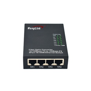 Hochwertiger 4-Port-10/100-Mbit/s-Ethernet-Glasfaser konverter mit SC Optical Port Plug & Play-Daten übertragungs verlängerung - Product Image 4