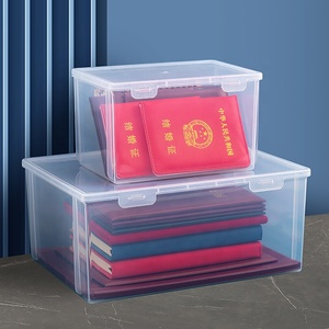塑料透明可堆叠储物盒，用于证书文件塑料箱存储 - Product Image 4