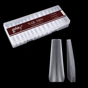 Gelsky yeni moda tırnak ipuçları kutusu özel özel etiket yumuşak jel tırnak uzatma ipuçları kılavuzu hattı tırnak ipuçları - Product Image 1