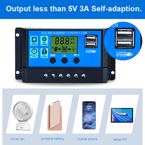 SUYEEGO Smart PWM Solar Panel <strong>Controller</strong> Regulator 24V 12V <strong>DC</strong> to AC <strong>Output</strong> 10A 30A 50A 60A 20A 40A Auto Solar Charger <strong>Controller</strong> - Product Image 3