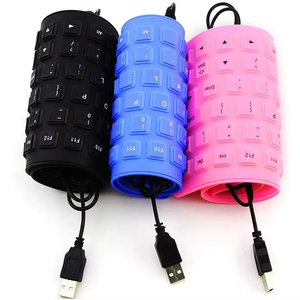 Mini teclado USB Flexible de silicona de 85 teclas portátil de fábrica tipo A, teclado enrollable plegable con cable para juegos, tableta de trabajo - Product Image 5